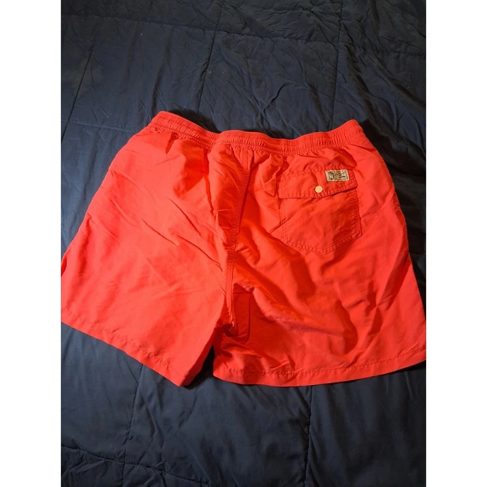Polo Sport Ralph Lauren Mesh Lined Drawstring Swim Trunks‎ Shorts Pink Blue XXL